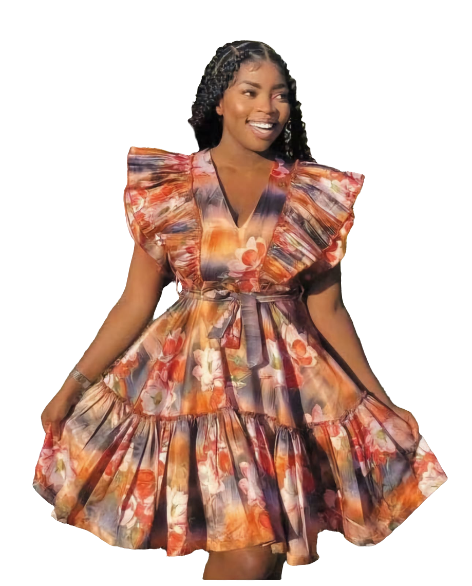 Woman's Ruffle Mini Dress