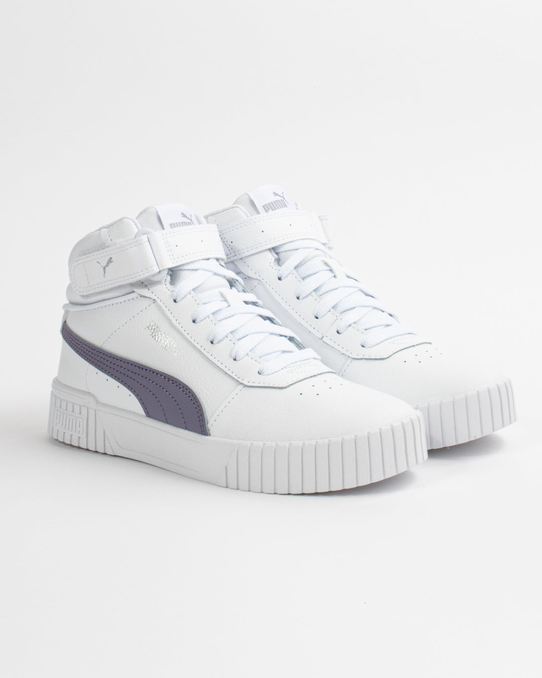 Puma L Carina White/Purple Sneakers
