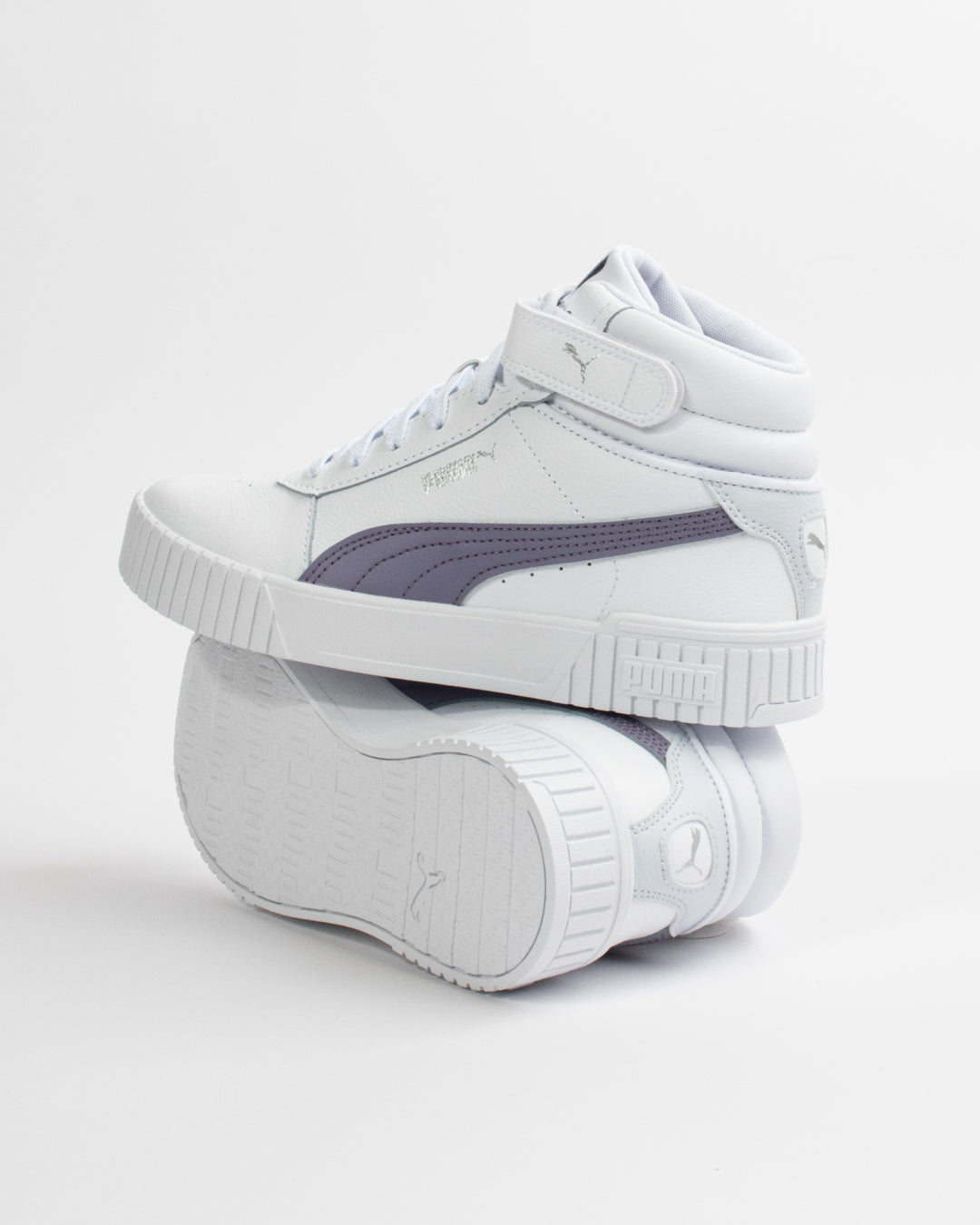 Puma L Carina White/Purple Sneakers