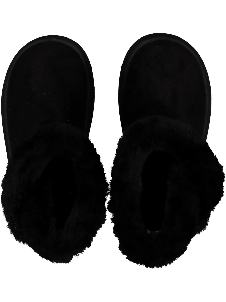 Kids Faux Fur Black Snug Boot