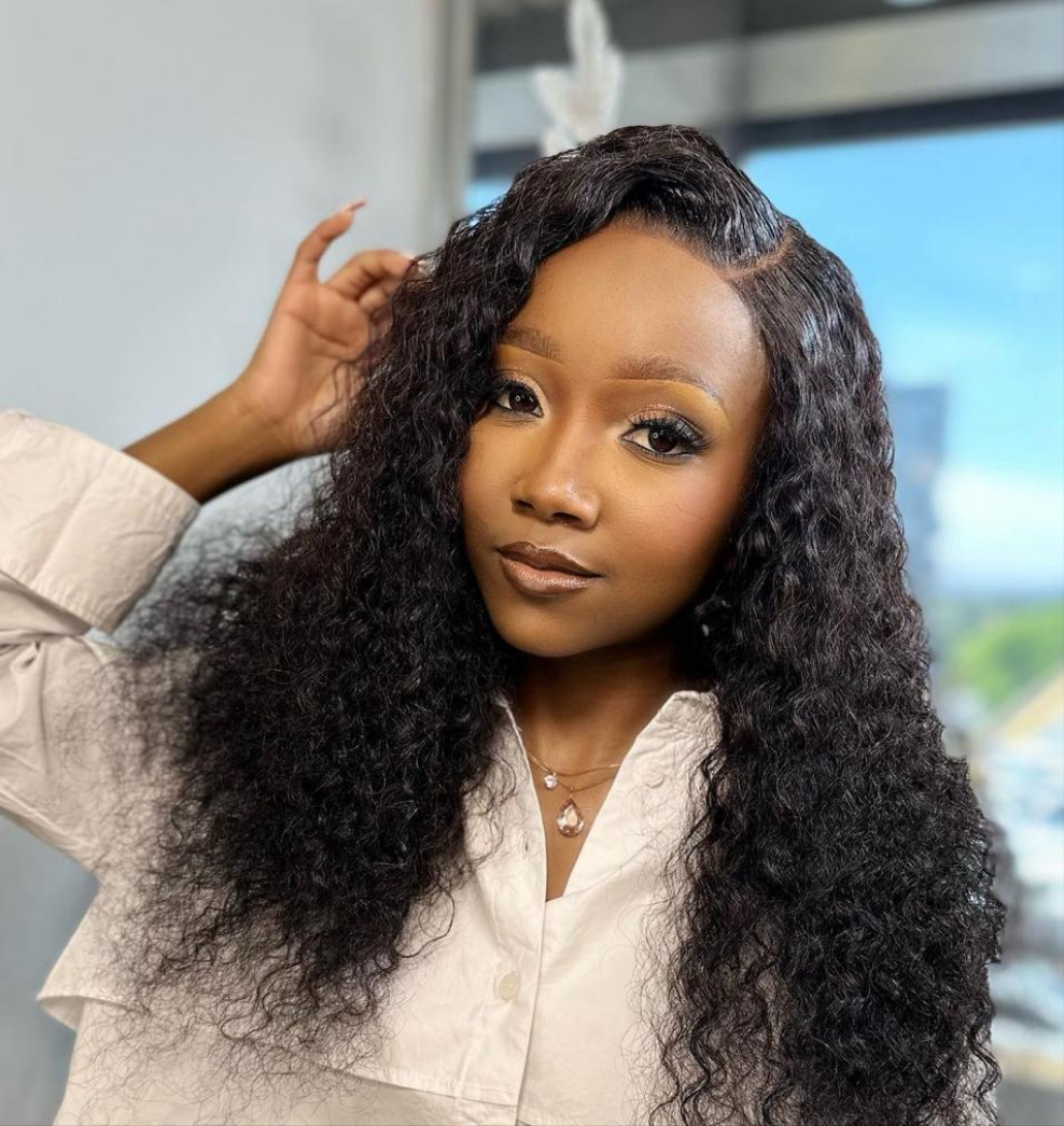 Grade 13A Full Frontal Water Wave Lace Wig 14 inch