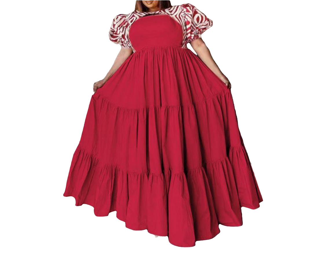 Woman's Short Sleeve long dress