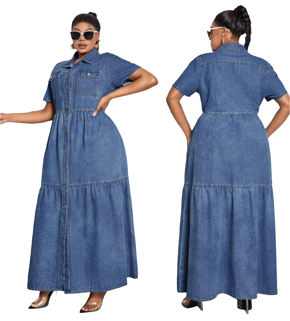 Ladies Denim Long Dresses