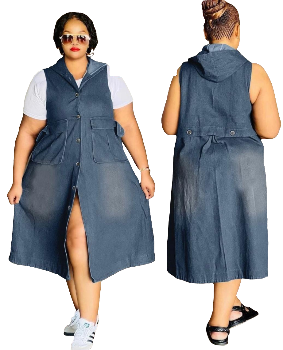 Ladies sleeveless Denim Dresses