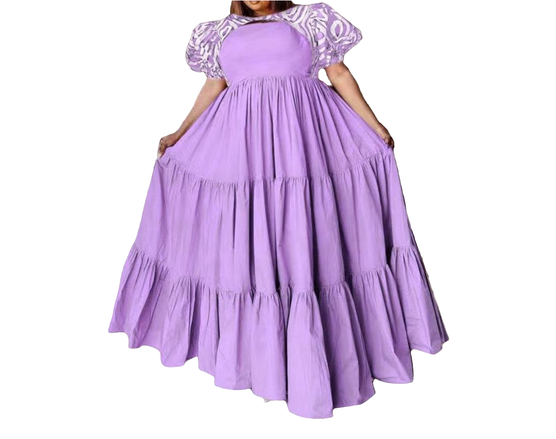 Woman's Short Sleeve long dress
