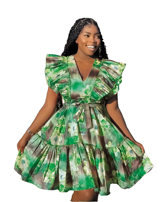 Woman's Ruffle Mini Dress