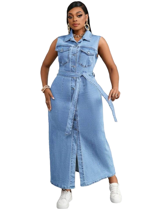 Ladies Denim long-sleeved Dresses