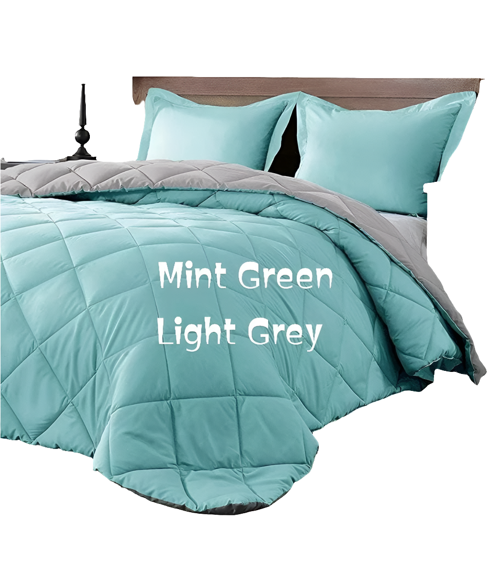 5pcs mix and match comforter .    2 standard pillowcases.                     2 continental pillowcase.