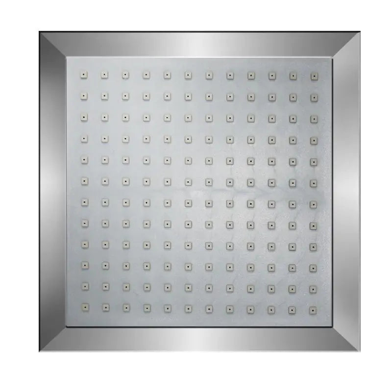 Shower Rose, Square, Chrome Plated, 200mm