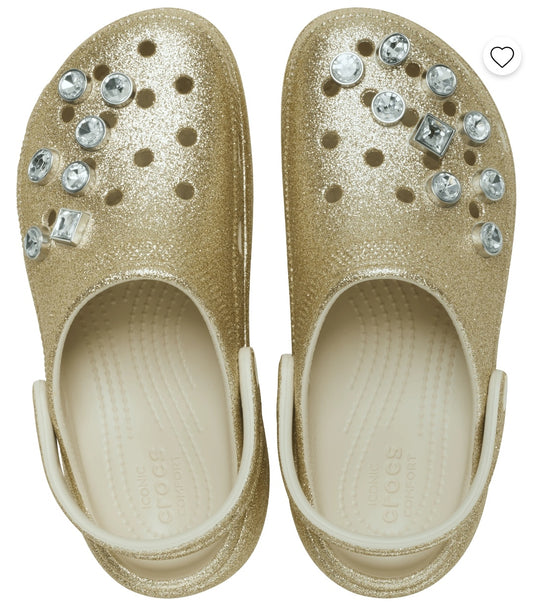 CLASSIC PLATFORM GLITTER EMBELLISHED CLOG WOMENS