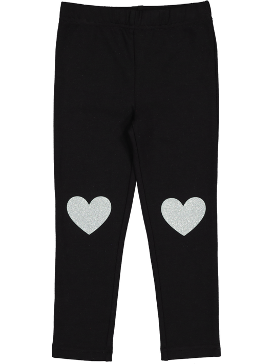 Kids Black Printed Leggings