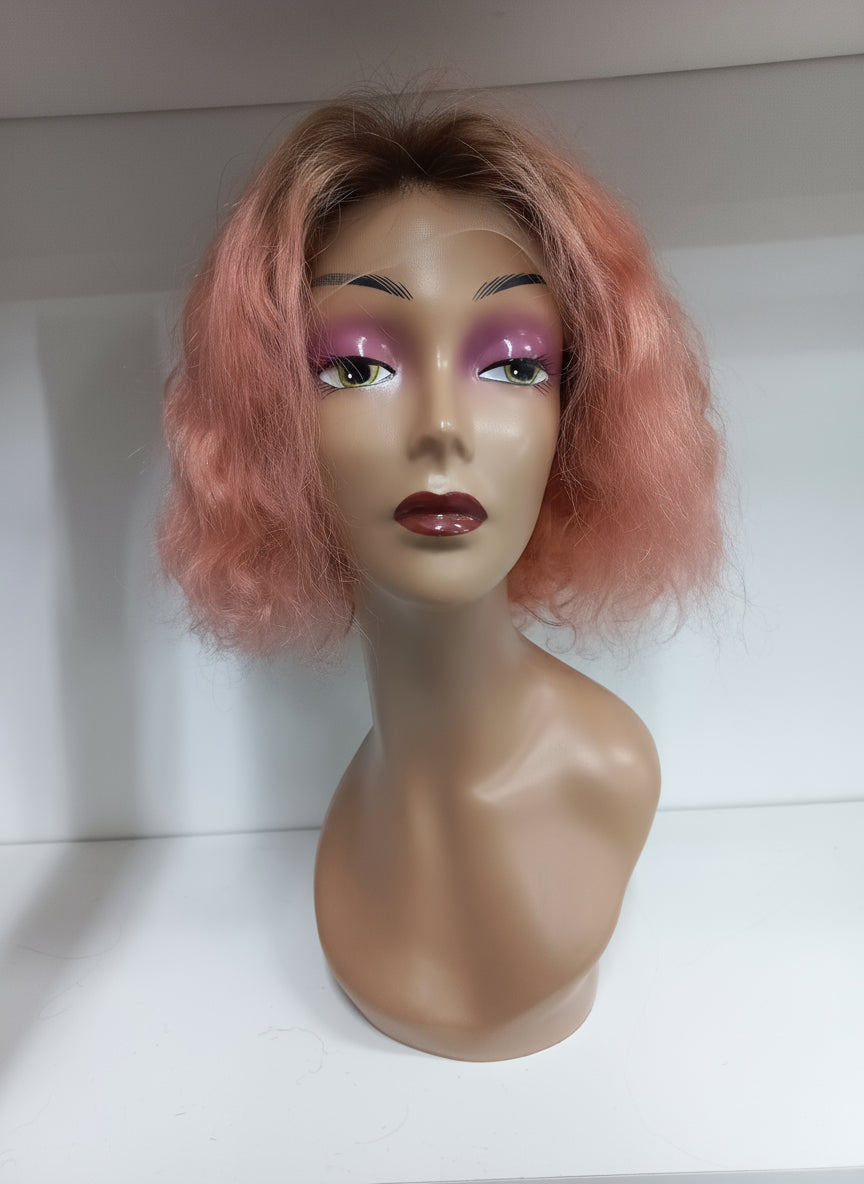 short, wavy bob wig ..B/F