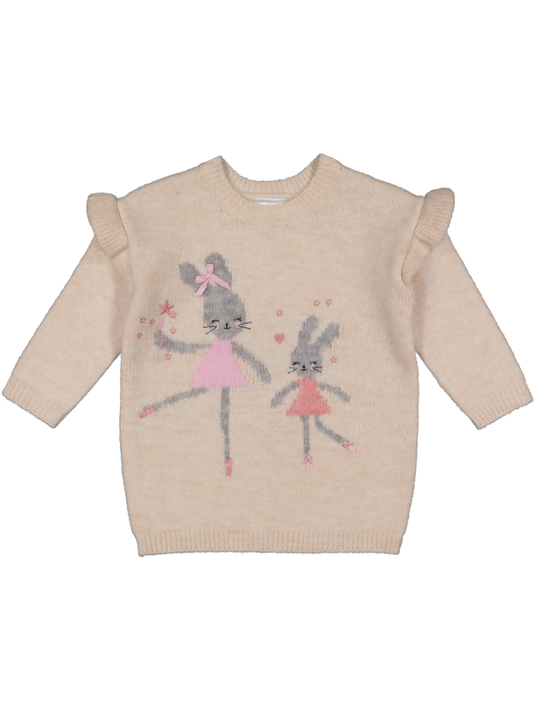 Knit Dress Pink, Brown baby