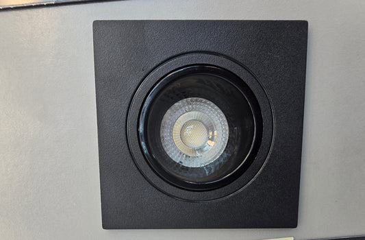 DOWNLIGHT FITTING PVC SQUARE BLACK BD
