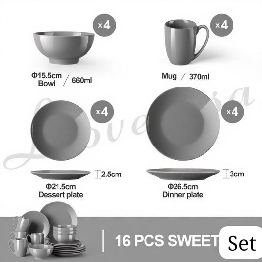 16 Piece Dinner plates set