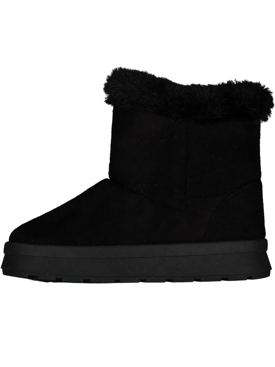 Kids Faux Fur Black Snug Boot