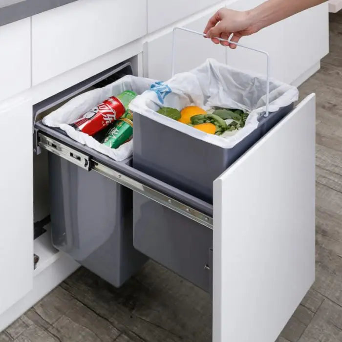 Double Pull Out Bin with Front Connector, 2 x 20 Litre