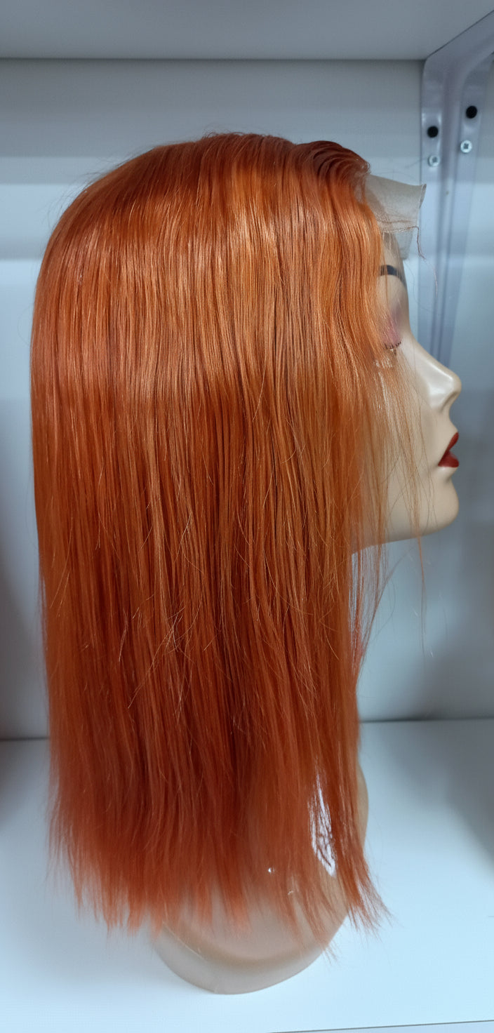 ginger orange bob human hair wig,..B/F