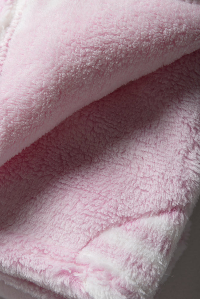 Heart Coral Fleece Blanket Pink