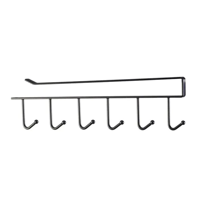 Mug Holder, 6 Hook, Black