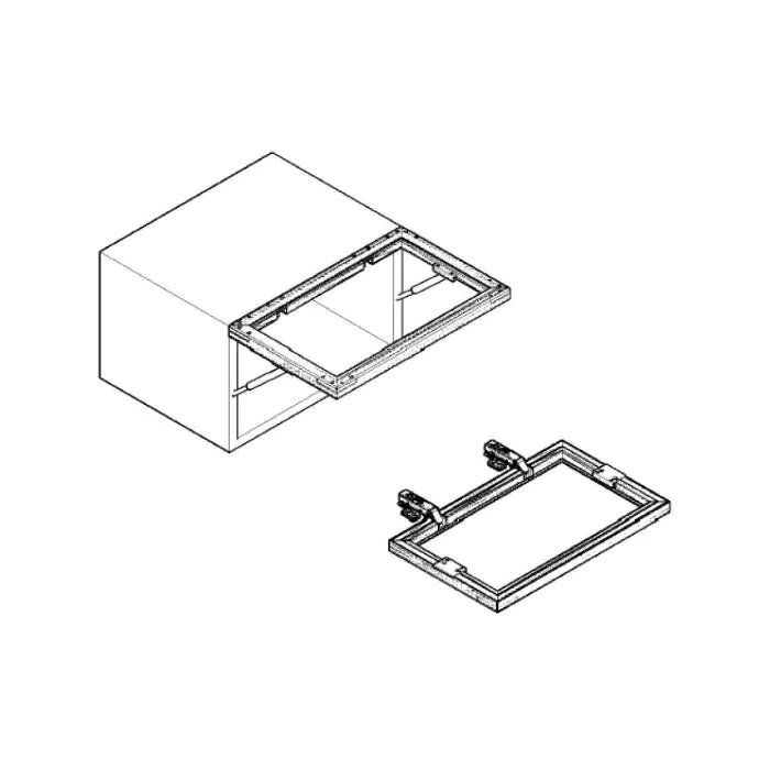 Door Profile With Cover, Aluminium, 3 Meter