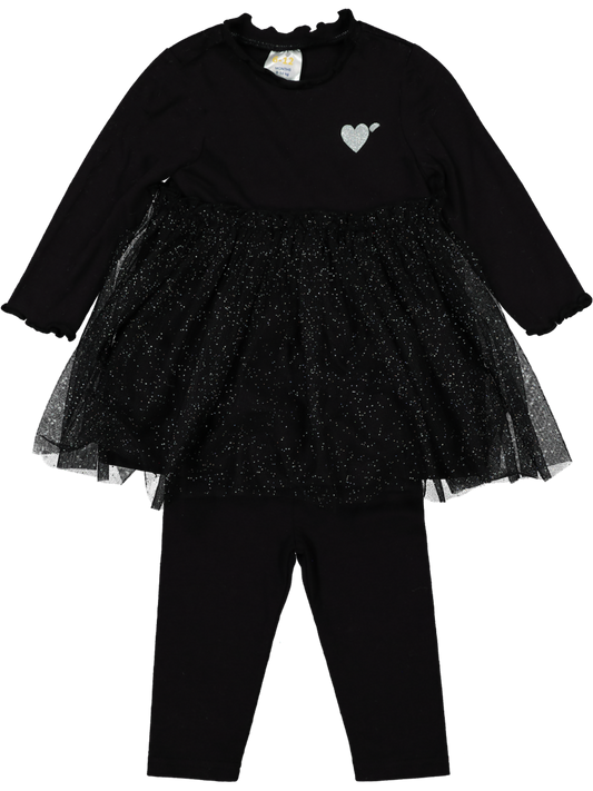 Sparkle Heart Tutu Dress Set baby