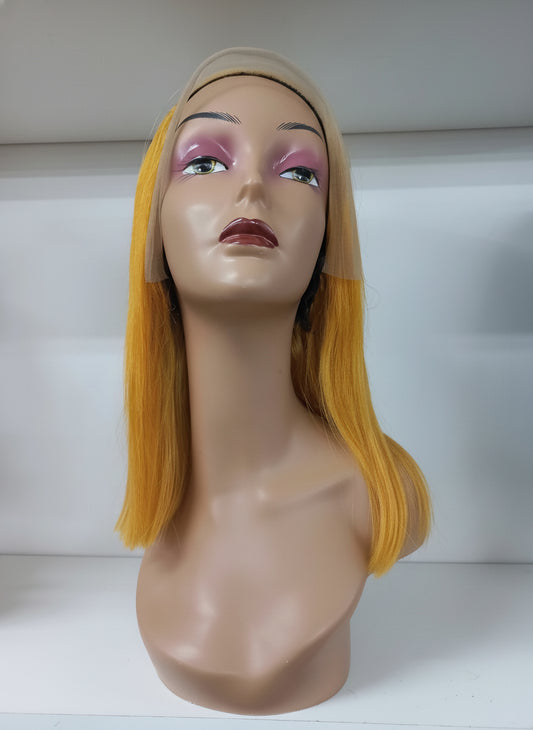 Bright Orange Bob Wig..B/F