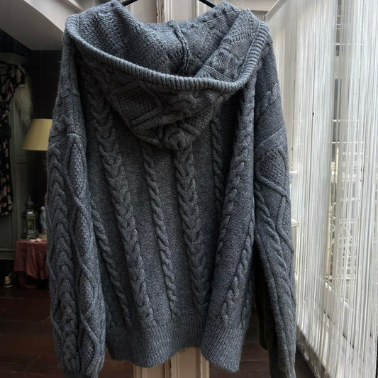 Men's Hoodie Winter Knitting Sweater Casual