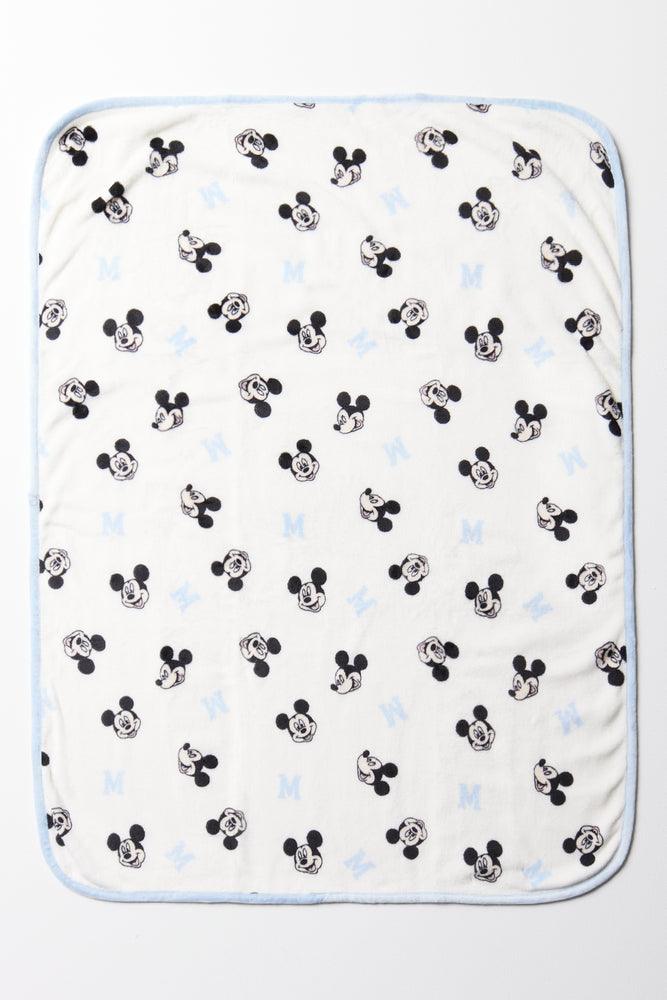 Mickey Mouse Blanket White