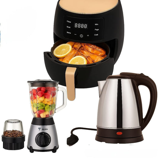 1,5L Electric Blender +2L Electric Kettle +6L Air Fryer